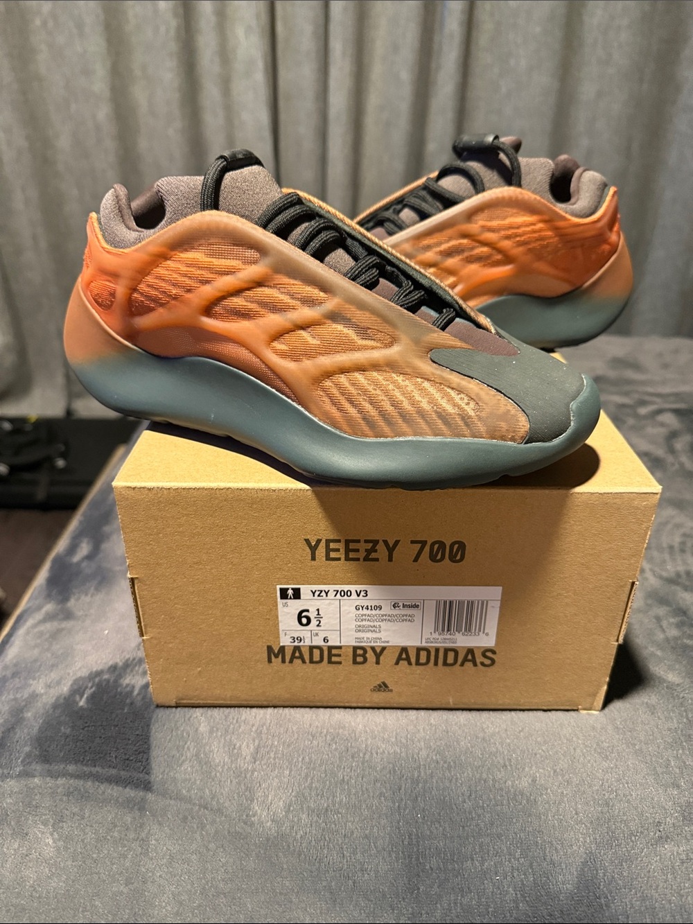 adidas Orange and Teal Yeezy-Style Runner